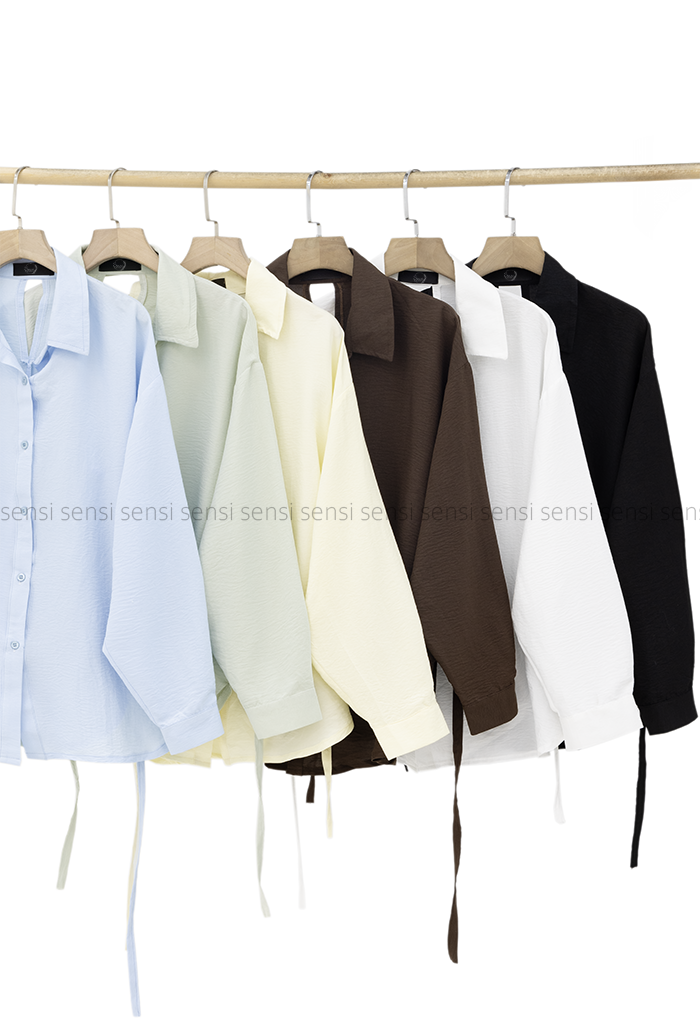 شومیز کمربندی پشت باز کد1006311